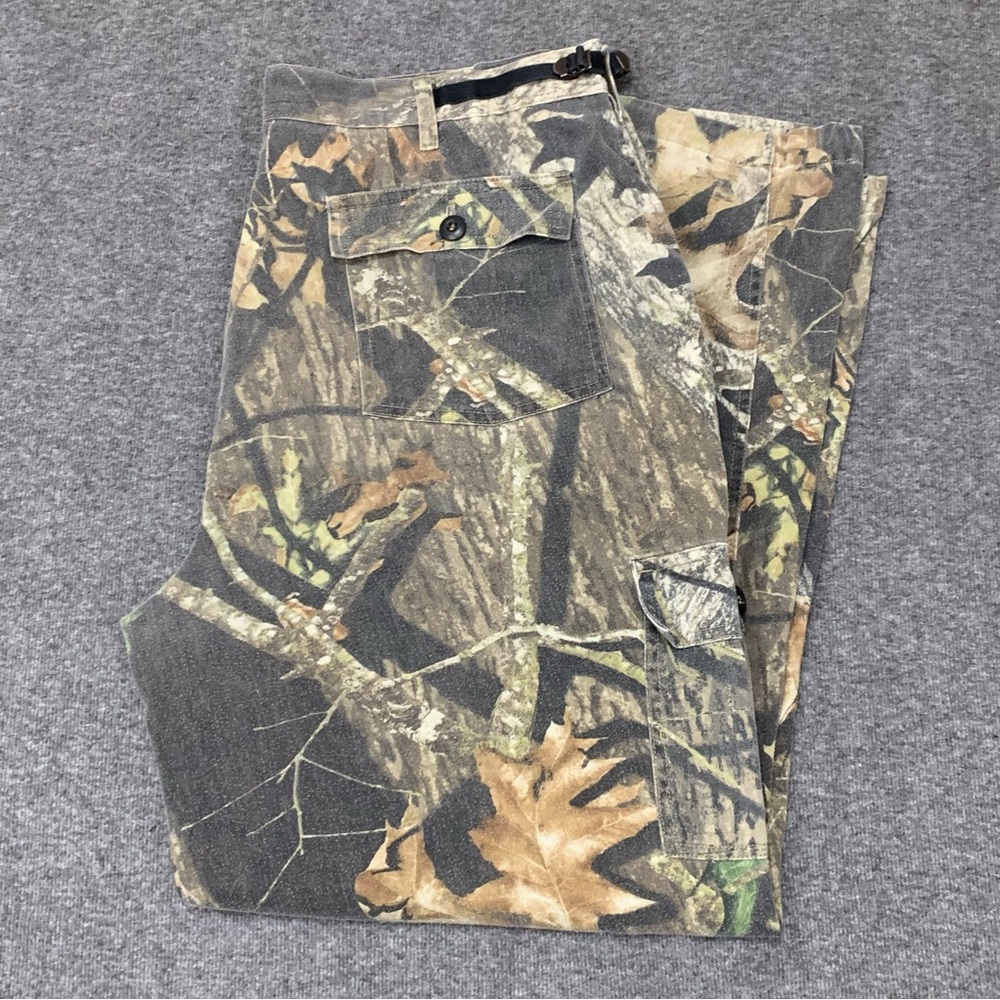 Vintage Y2K Mossy Oak Break-Up Camo Baggy‎ Cargo Pants Fieldstaff XL Outdoor